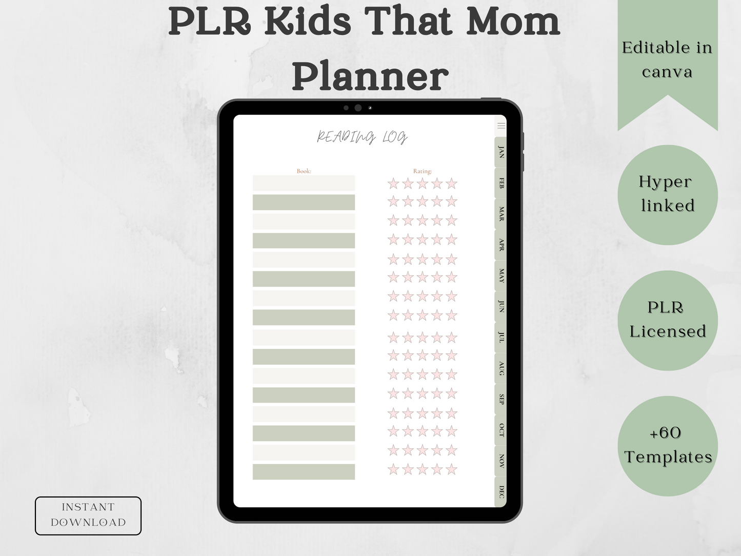 PLR Kids That Mom Planner