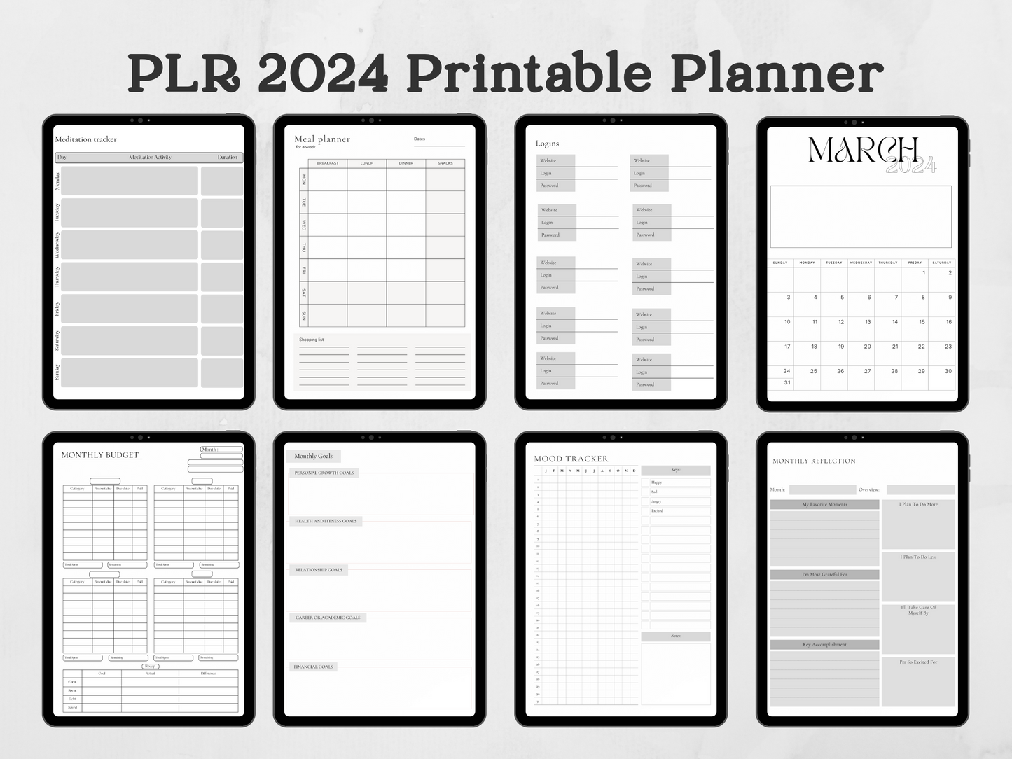 PLR 2024 Printable Planner