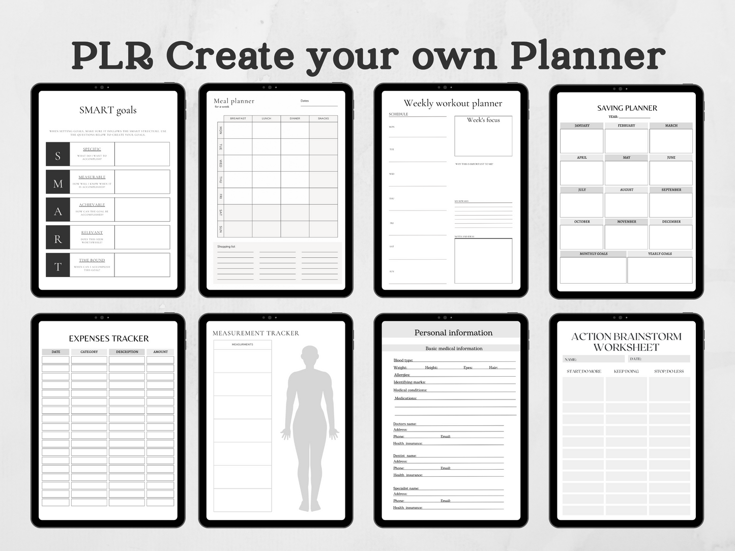 PLR Create Your Own Planner