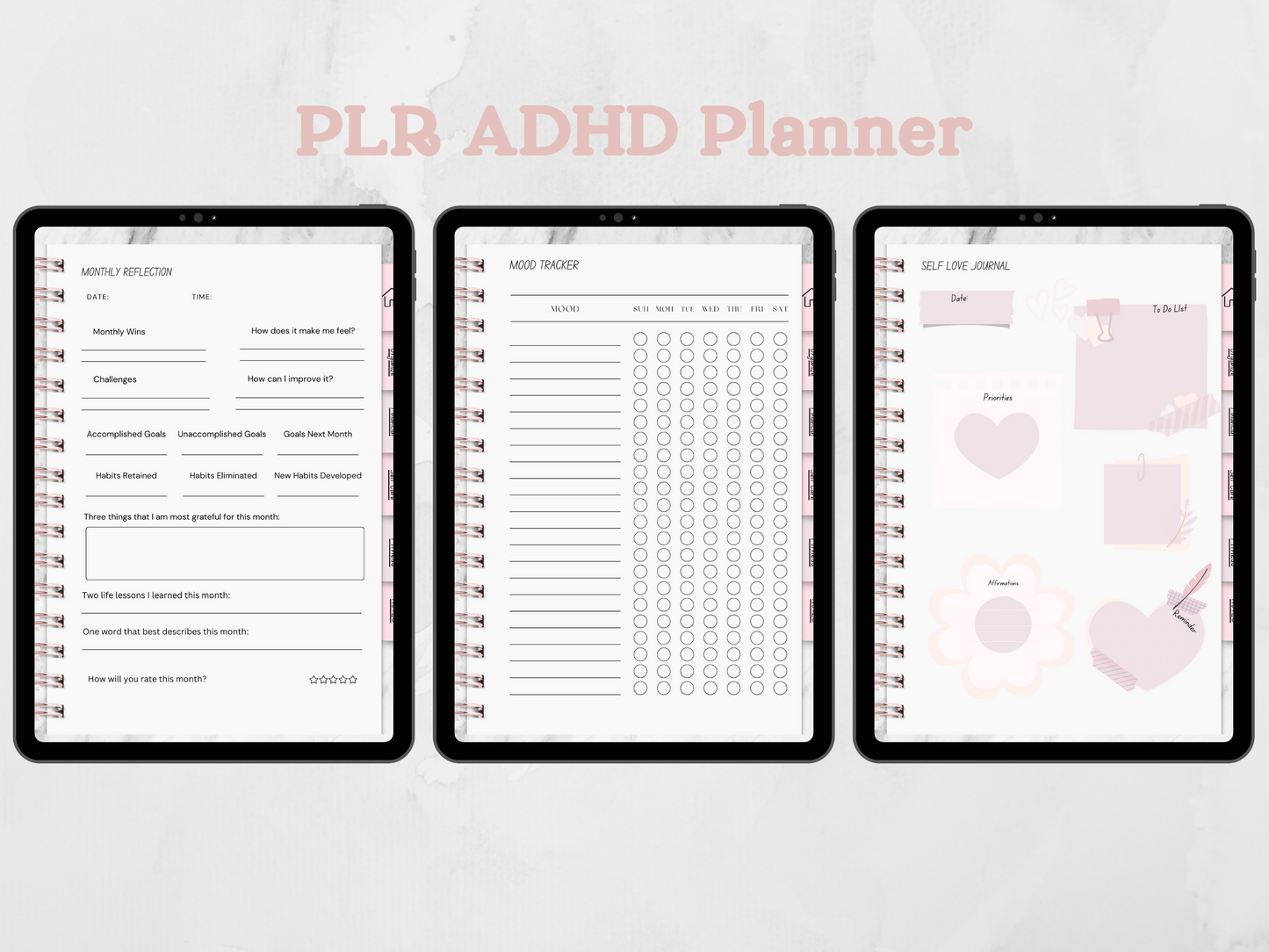 PLR ADHD Planner