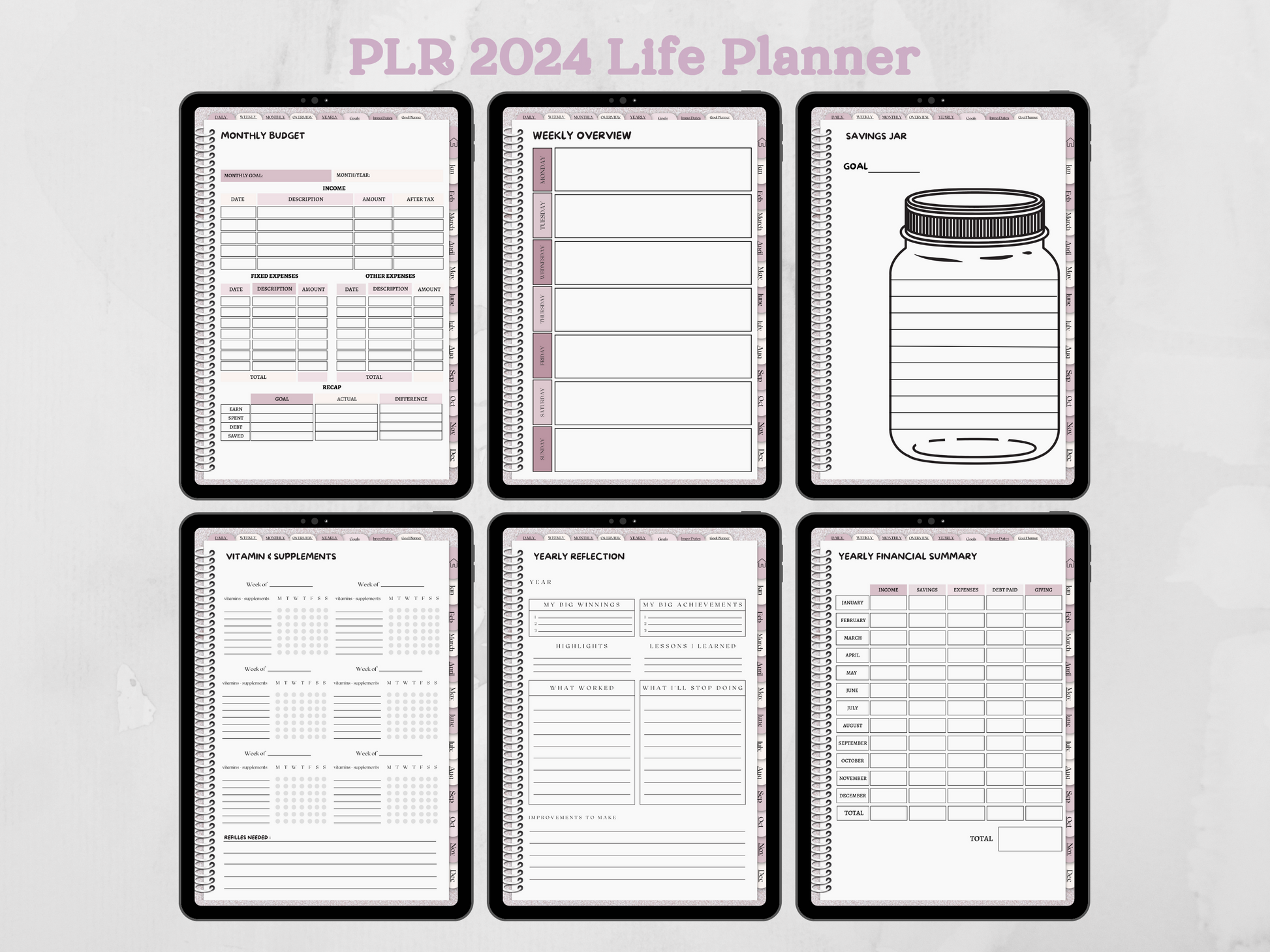PLR 2024 Life Planner