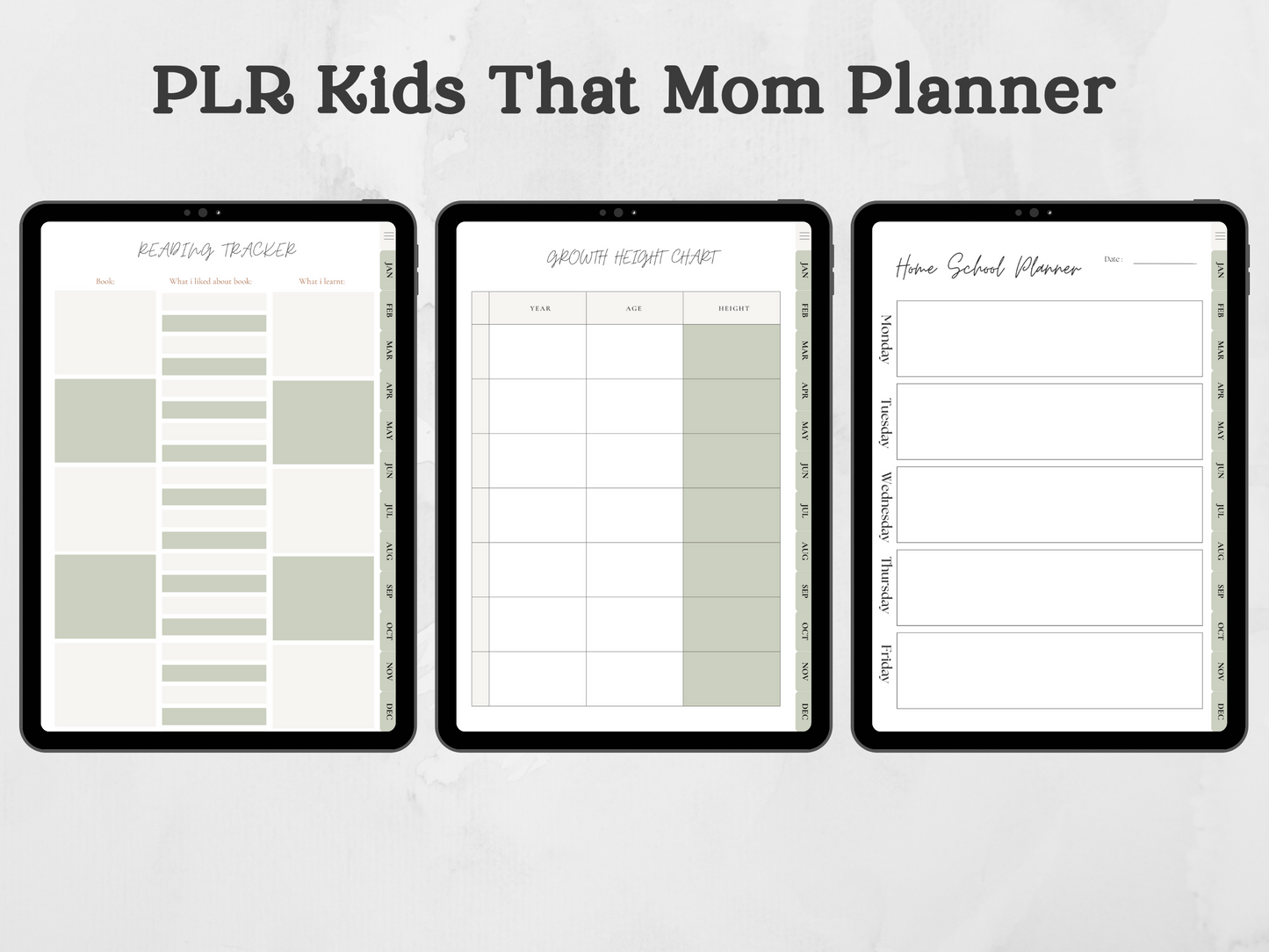 PLR Kids That Mom Planner