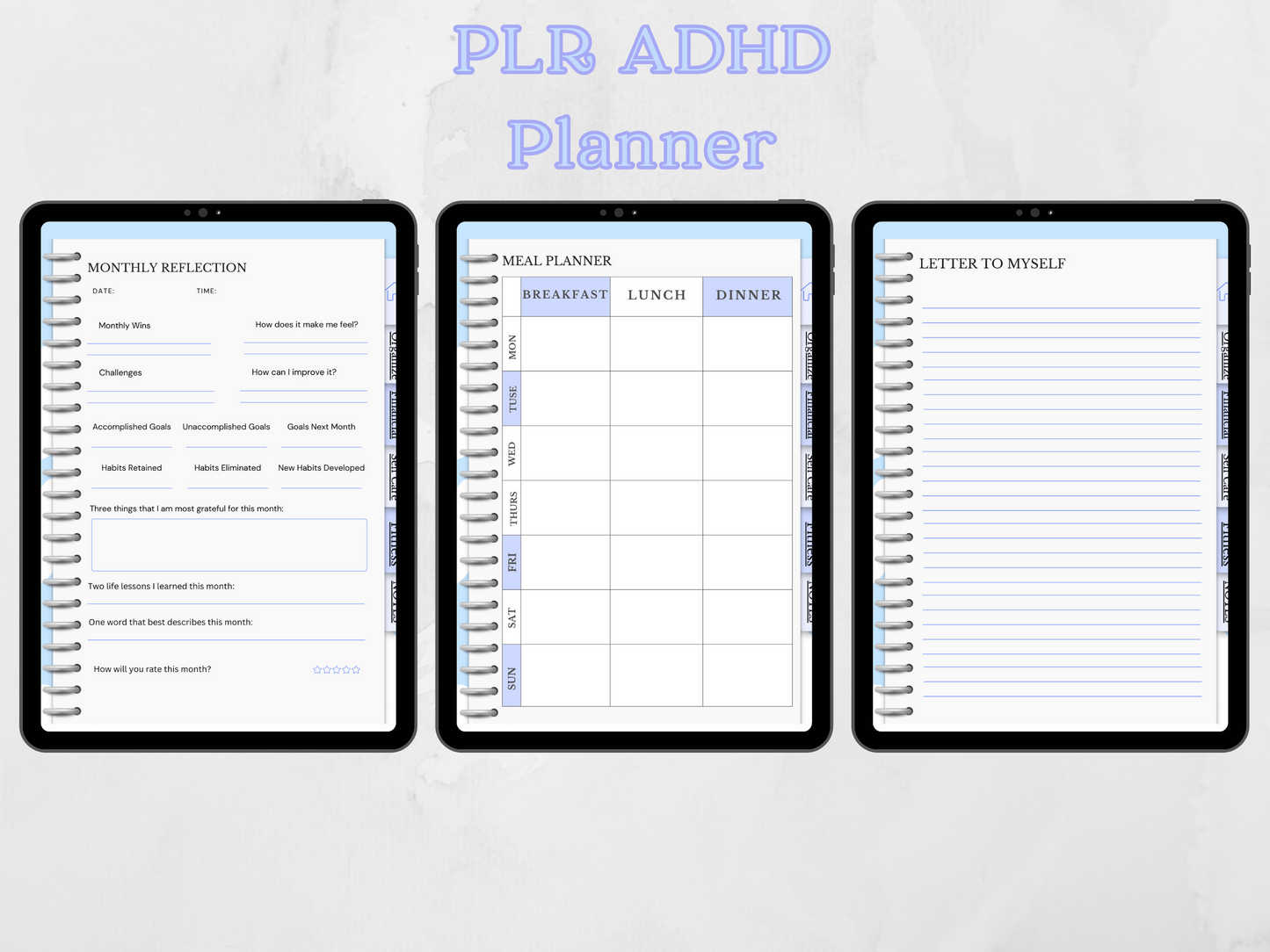 PLR ADHD Digital Planner