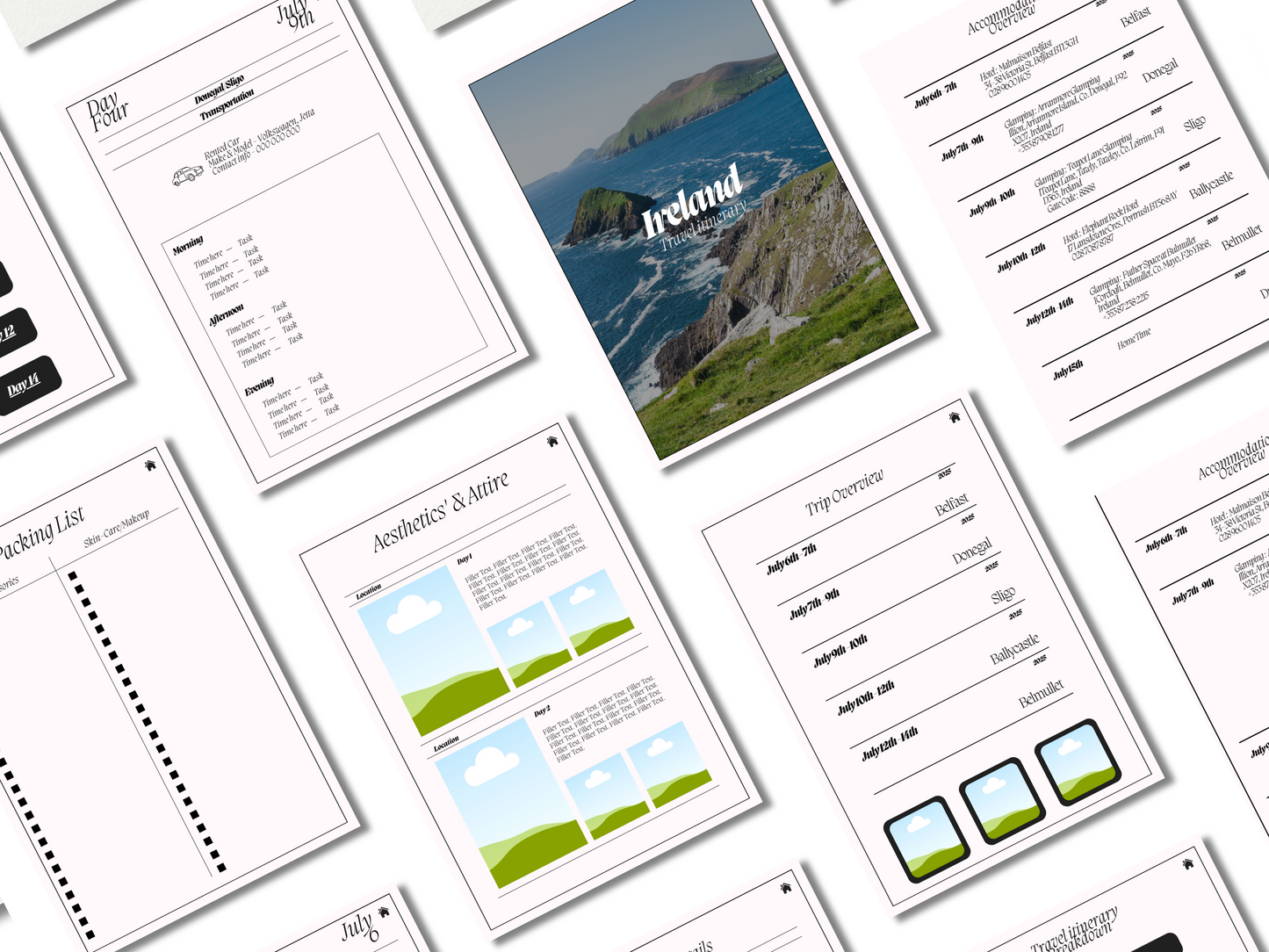 PLR Travel Itinerary Templates