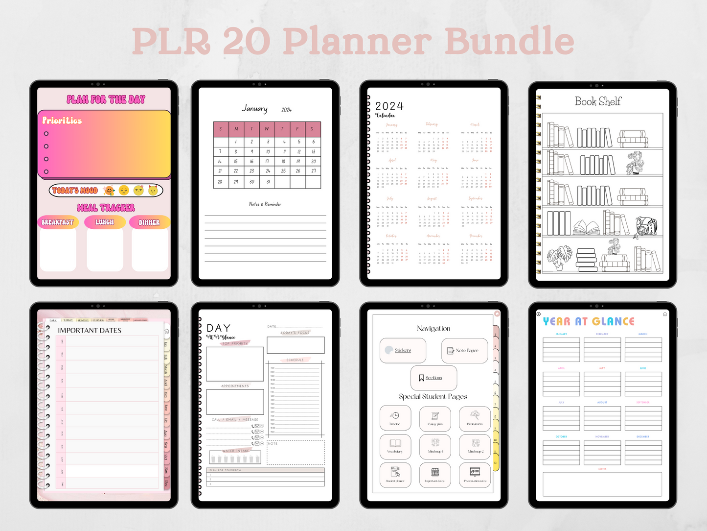 PLR 20 Planner Bundle