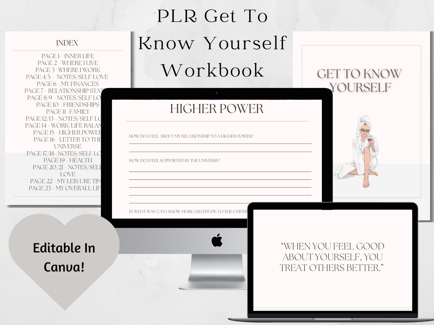 PLR Get To Know Yourself Workbook! 3 Different variations!