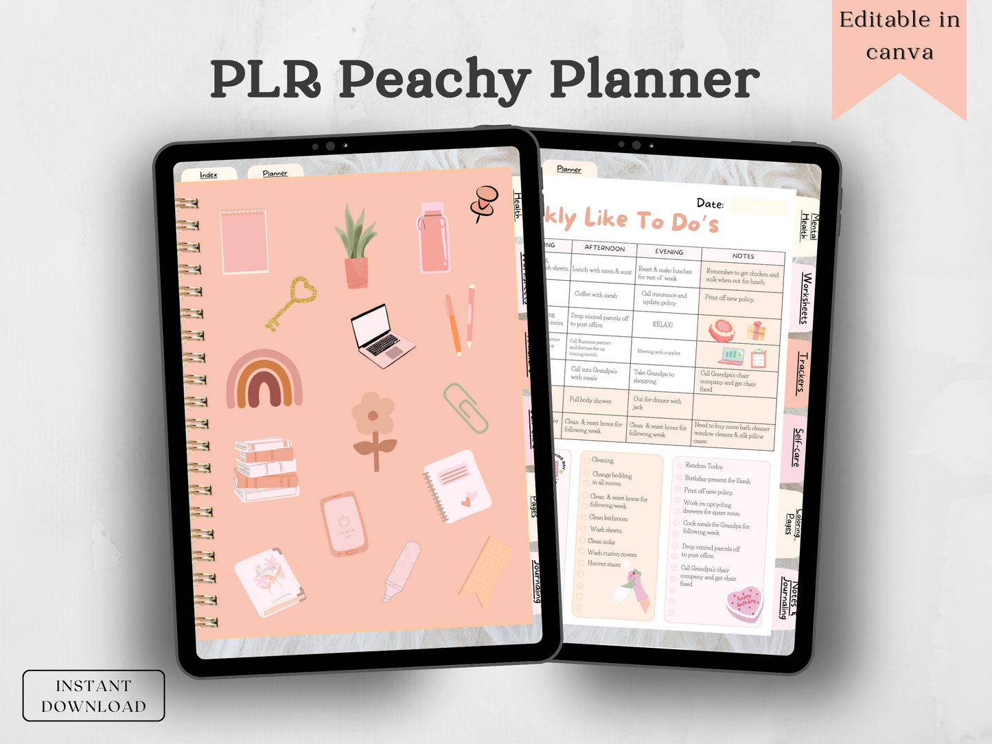 PLR Peachy Planner