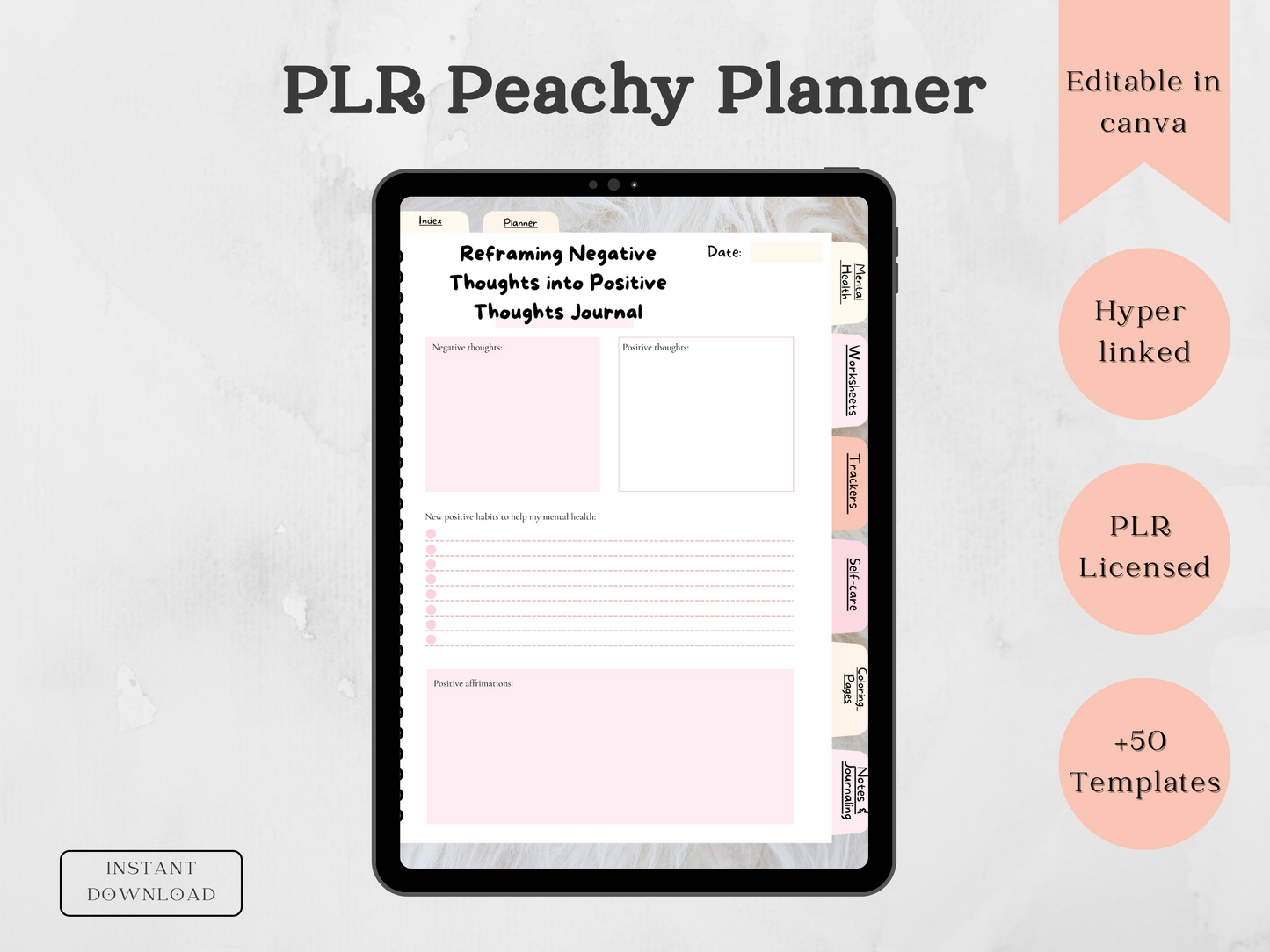 PLR Peachy Planner