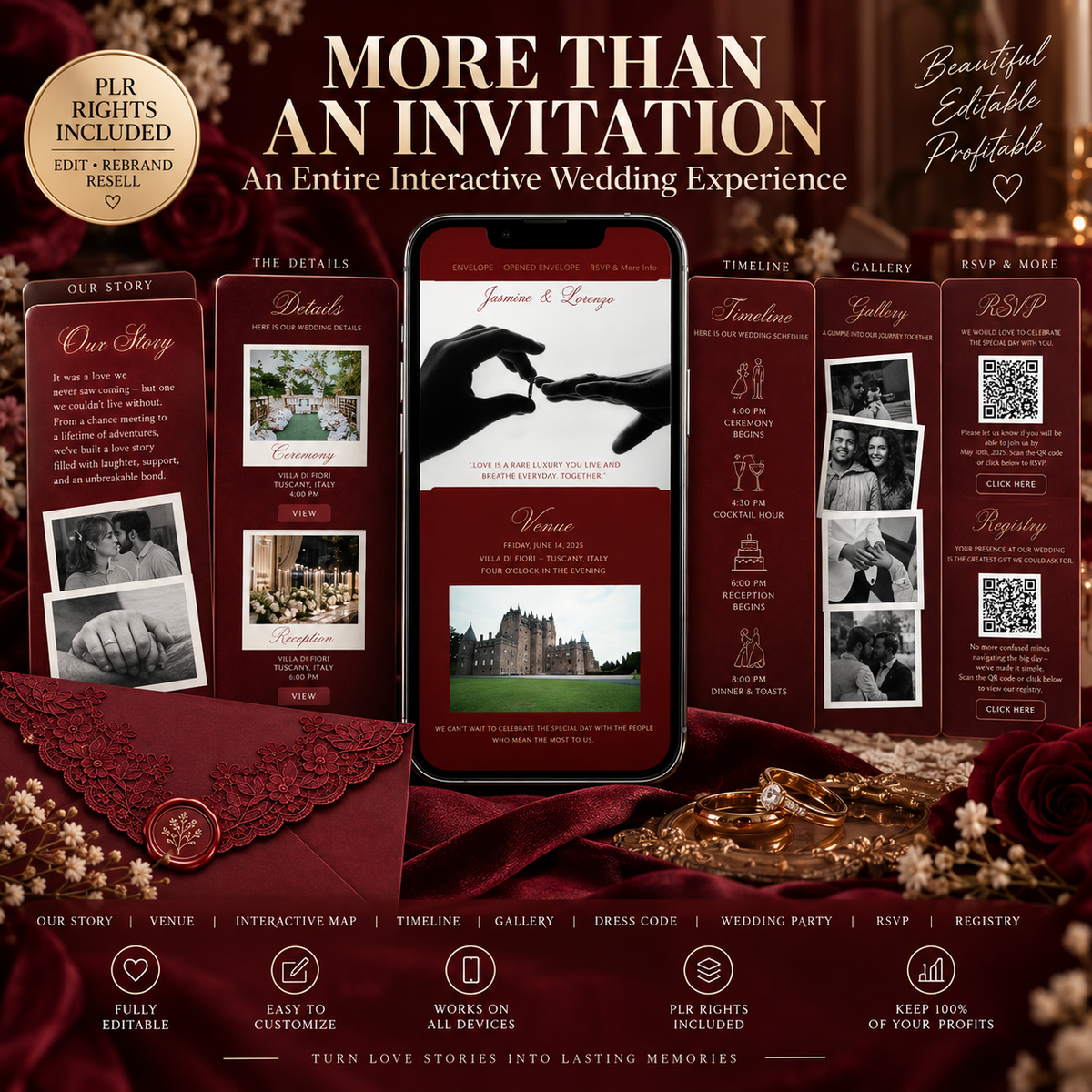 PLR Wedding Invitation Website Template