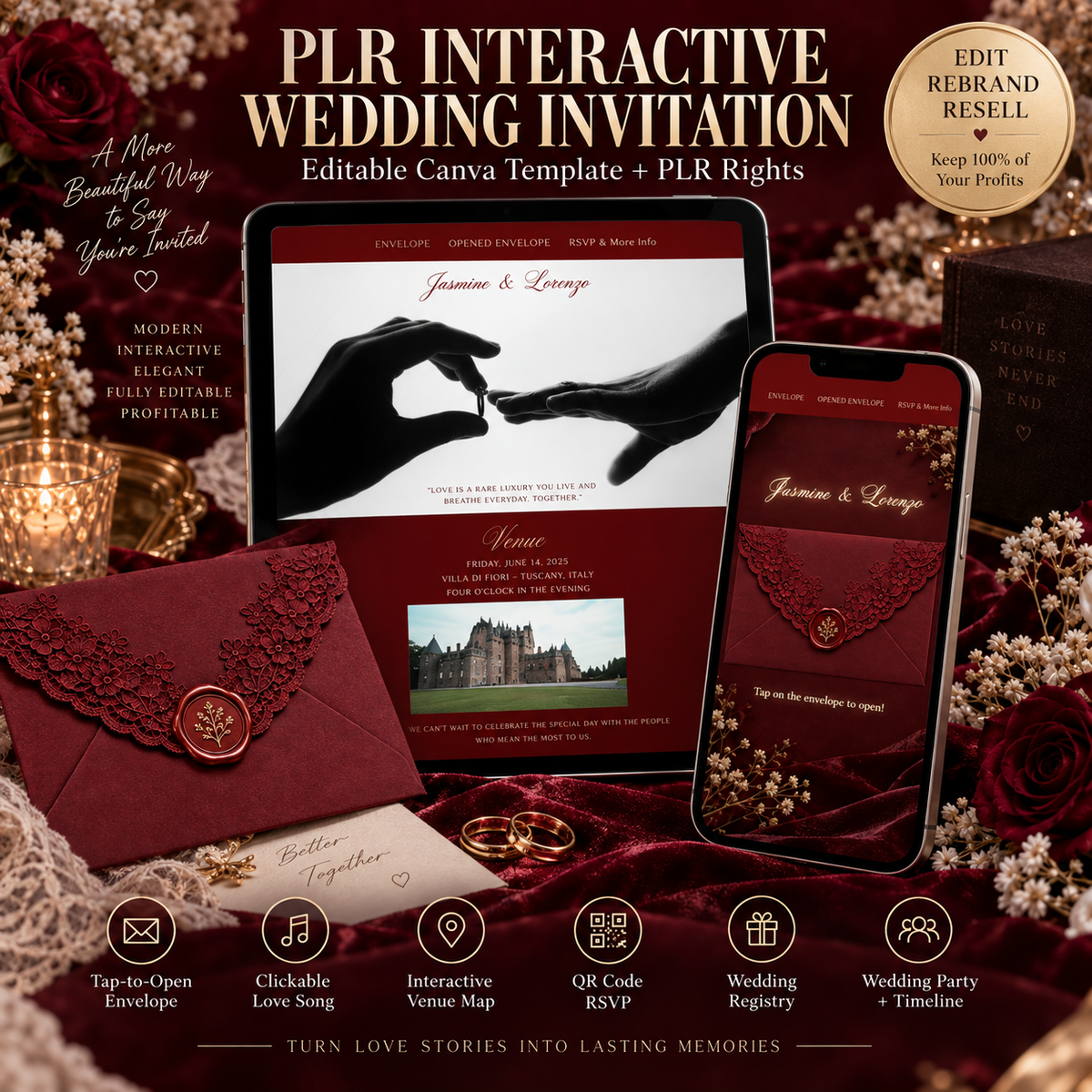 PLR Wedding Invitation Website Template
