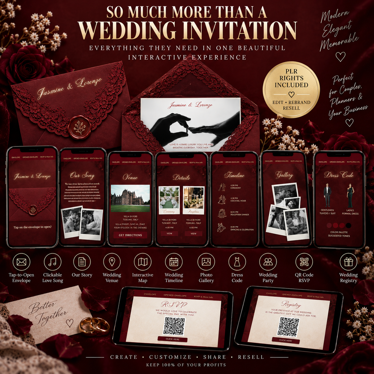 PLR Wedding Invitation Website Template