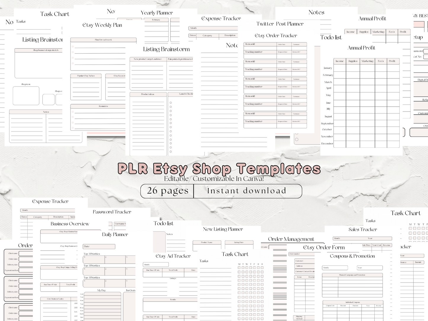 PLR Etsy Shop Templates