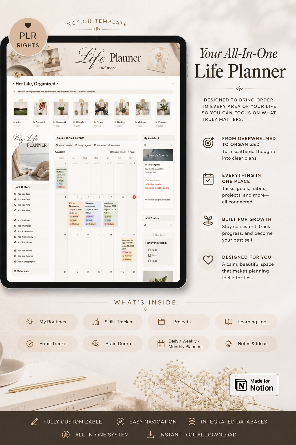 PLR Notion Ultimate Life Planner Template