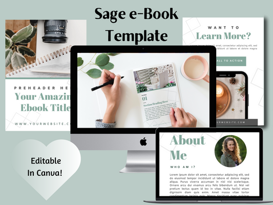 PLR Editable Sage e-Book Template