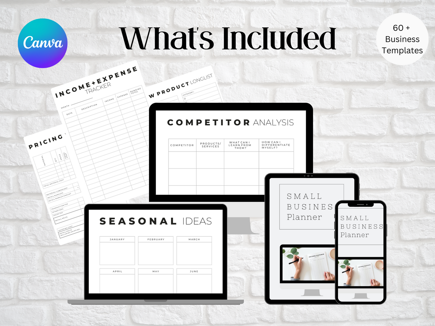 Small Business Planner Editable Canva Template