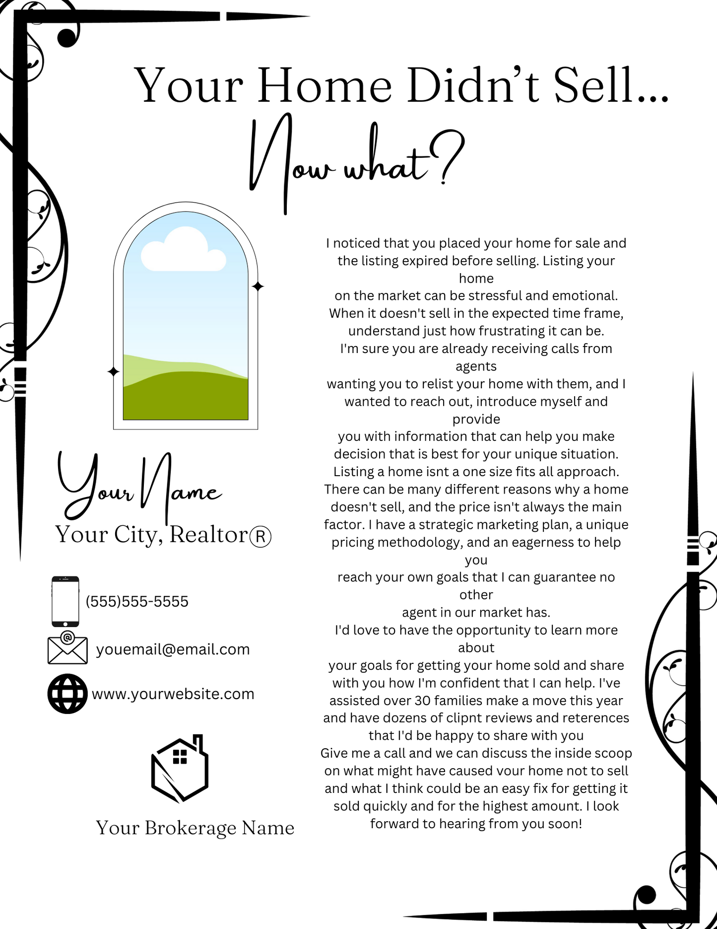 Real Estate Expired Listing Flyer Editable Canva Template