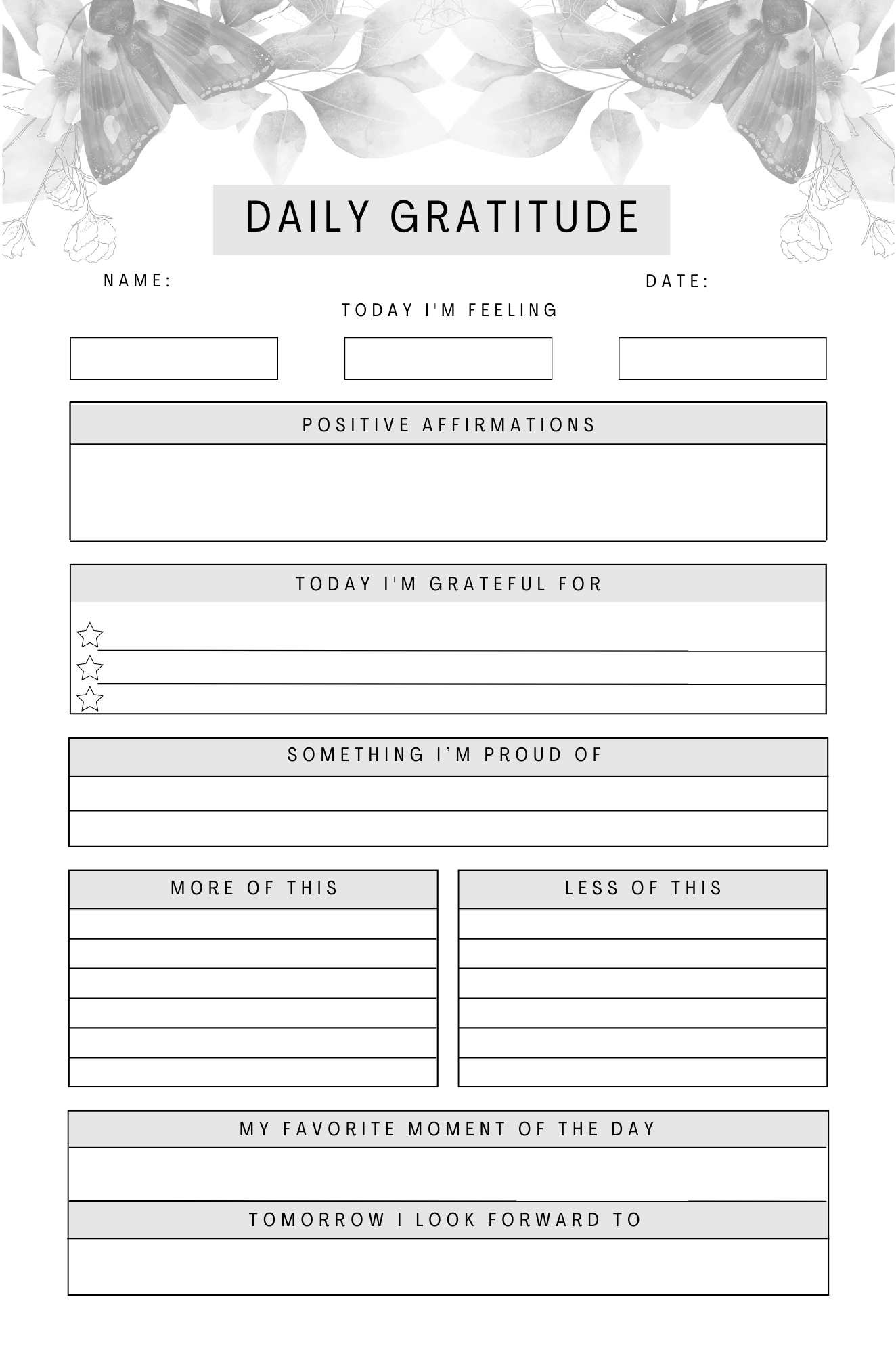 Editable 2023 Gratitude Journal