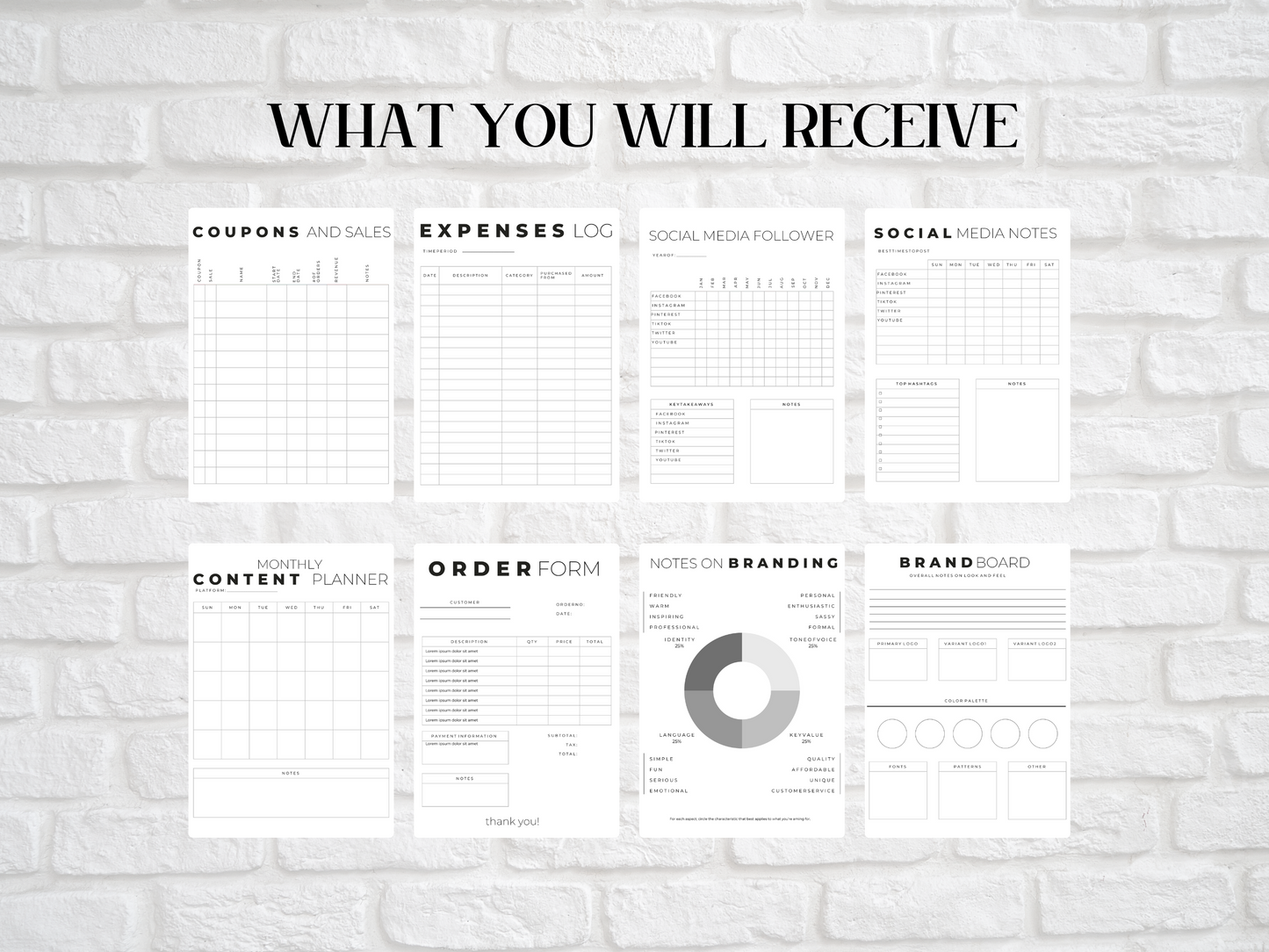 Small Business Planner Editable Canva Template