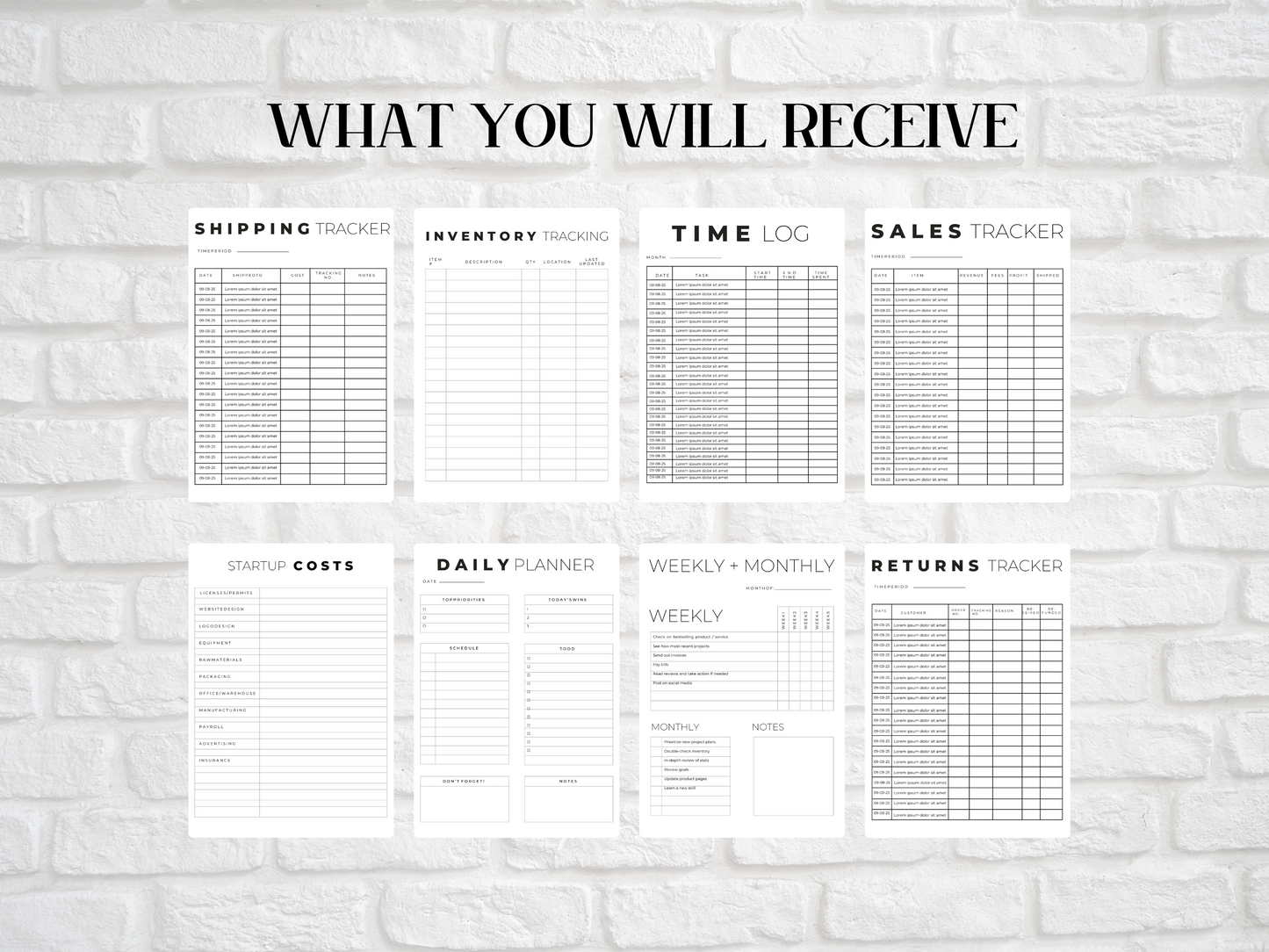 Small Business Planner Editable Canva Template