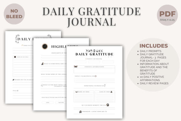 Editable Daily Gratitude Journal With Prompts Social Cheat Sheet 2 0